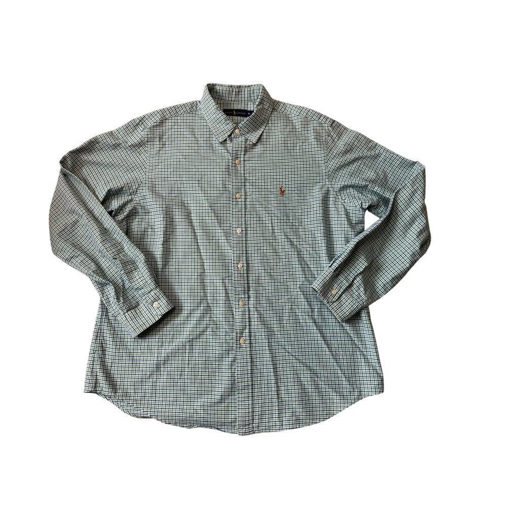 POLO by Ralph Lauren Long Sleeve Dress shirt, size XL, Blue & Green Plaid